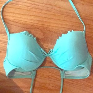 XHILARATION MINT BIKINI TOP (Medium)